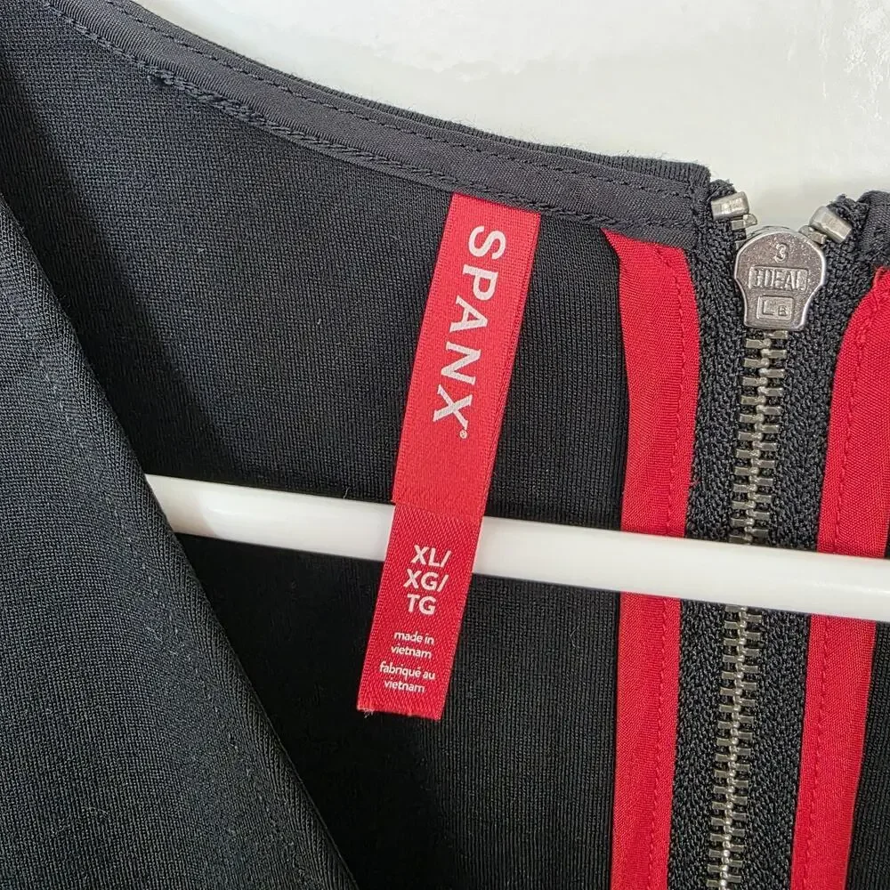 Spanx Black The Perfect Sleeveless Stretchy‎ Fitted Minimalist Jumpsuit Size XL